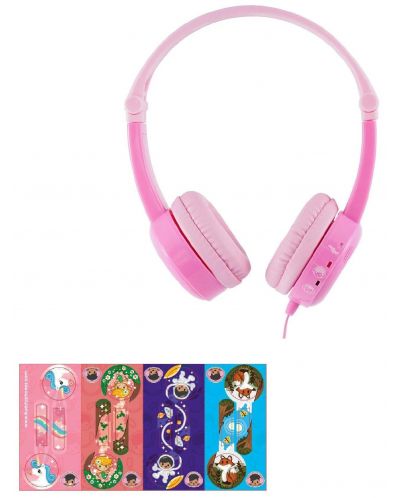 Детски слушалки BuddyPhones - Travel, розови - 4