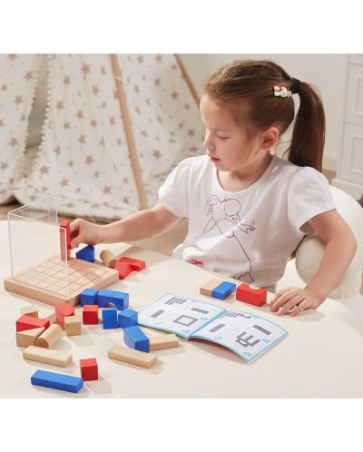 Детска игра с дървени блокове Viga - Изграждане на 3D композиции - 5