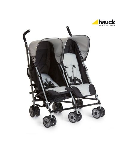 Детска количка за близнаци Hauck - Turbo Duo, Caviar/Stone - 1