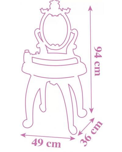 Детска тоалетка 2 в 1 Smoby Disney Princess - Фризьорски салон - 7