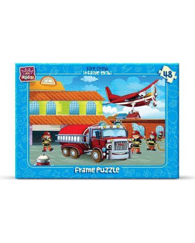 Детски пъзел Art Puzzle от 48 части - Пожарен екипаж - 1