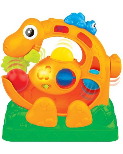 Детска играчка WinFun - Динозавър, с пускане и отскачане - 1