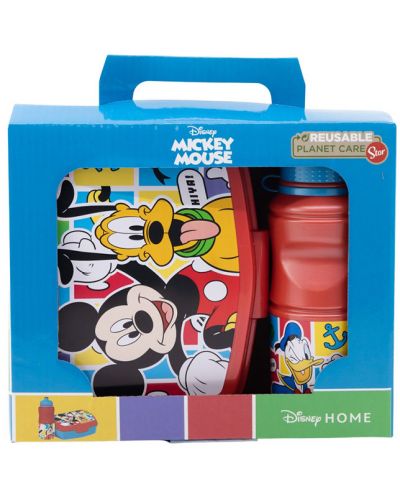 Детски комплект Stor - Mickey Mouse, бутилка и кутия за храна - 2