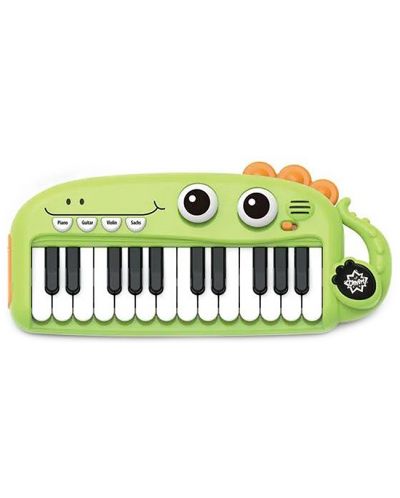 Детска играчка Zhorya Cartoon - Пиано, 24 клавиша, зелено - 1