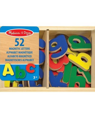 Детска играчка Melissa and Doug - Магнитни дървени букви - 1