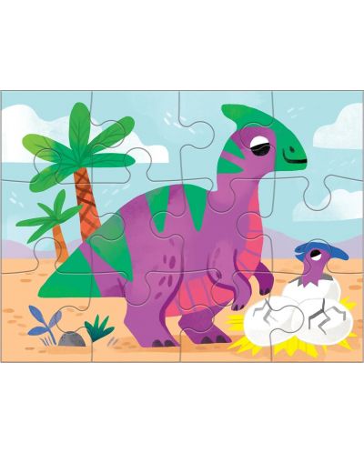 Детски пъзел Mudpuppy 4 в 1 - Приятели динозаври - 5