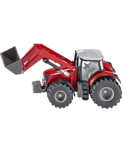 Детска играчка Siku - Трактор Massey Ferguson с челен товарач, 1:50 - 1