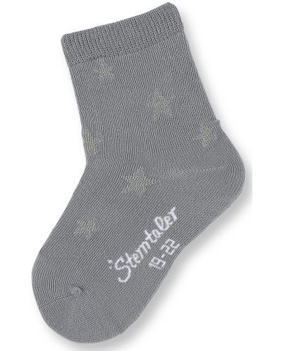 Детски чорапи Sterntaler - Звезди, 15-16 размер, сиви - 1