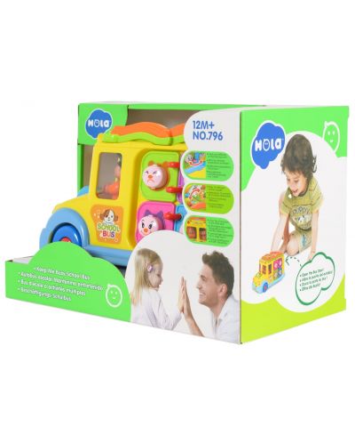 Детска музикална играчка Hola Toys - Училищен автобус - 6