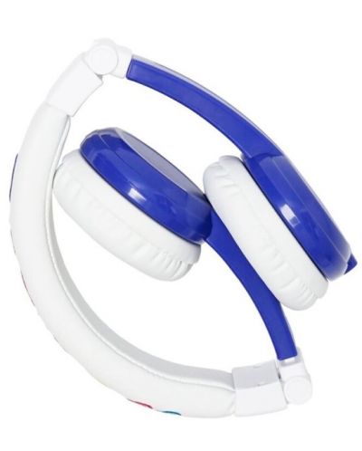 Детски слушалки с микрофон BuddyPhones - Explore, сини/бели - 3