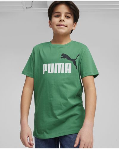 Детска тениска Puma - Essentials+ Two-Tone Logo , зелена - 3