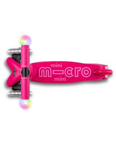 Детска тротинетка 4 в 1 Micro - Mini2Grow Deluxe Magic LED, Pink - 8