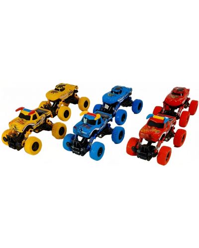 Детска количка Raya Toys - Power Stunt Trucks, асортимент - 1