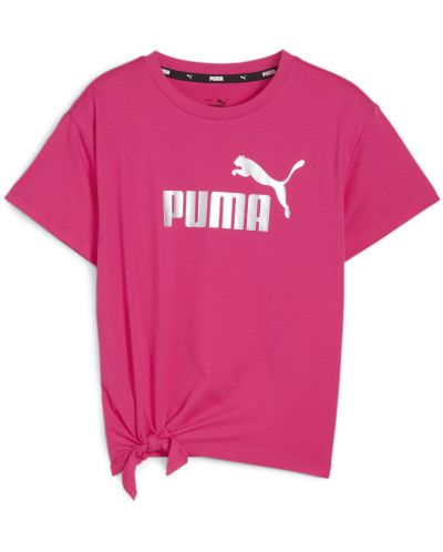 Детска тениска Puma - Essentials+ Logo , розова - 1