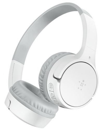 Детски слушалки Belkin - SoundForm Mini, безжични, бели/сиви - 1