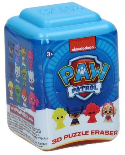 Детска играчка Nickelodeon - 3D гумичка Paw Patrol, асортимент - 1