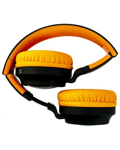 Детски слушалки PowerLocus - Buddy, безжични, черни/оранжеви - 3