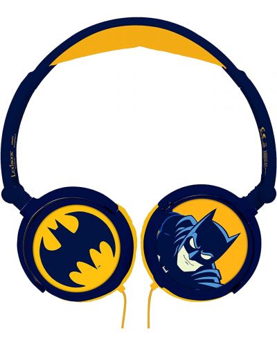 Детски слушалки Lexibook - Batman HP015BAT, сини/жълти - 2