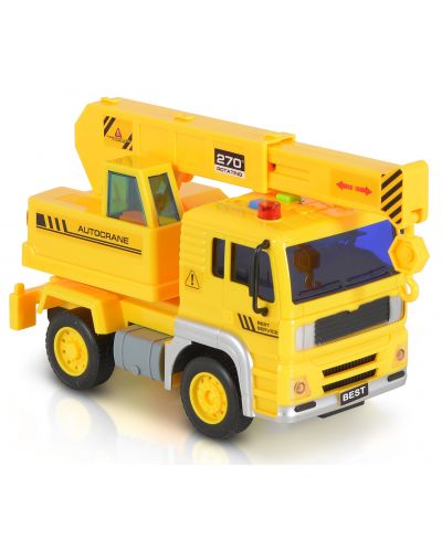 Детска играчка Moni Toys - Камион с кран със звук и светлини, 1:20 - 3