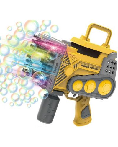 Детска играчка Raya Toys - Пистолет за сапунени балони със светлини - 1