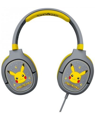 Детски слушалки OTL Technologies - Pro G1 Pikachu, сиви/жълти - 4