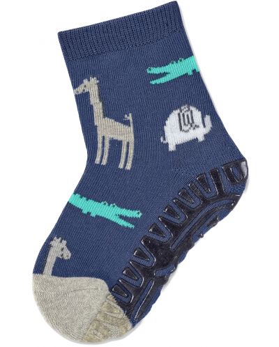 Детски чорапи със силиконова подметка Sterntaler - С животни, 23/24 размер, 2-3 години, 2 чифта - 4