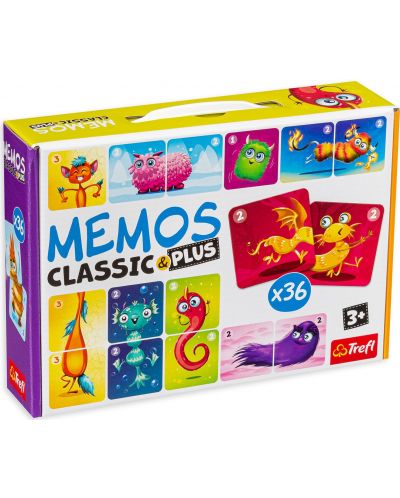 Детска мемори игра Memos Classic&plus - Сладки чудовища - 1