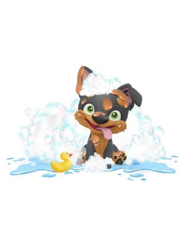 Детска играчка Kidz World Washy Friends - Кално кученце за къпане, Corgi - 5