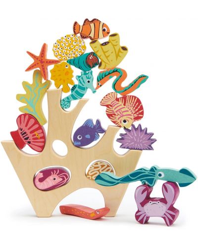 Детска дървена игра за баланс Tender Leaf Toys - Коралов риф - 1