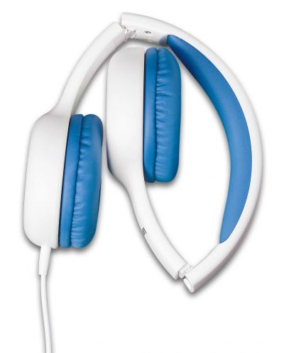 Детски слушалки Lenco - HP-010BU, сини/бели - 5