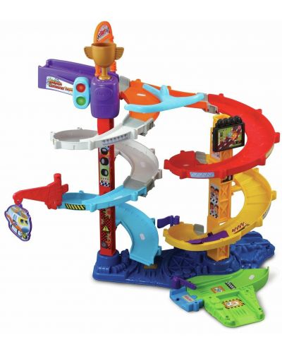Детска играчка Vtech Toot-Toot Drivers - Кула с писта за спускане (английски език) - 2