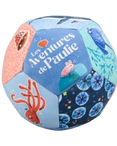 Детска играчка Moulin Roty - Les aventures de paulie, мека топка - 1