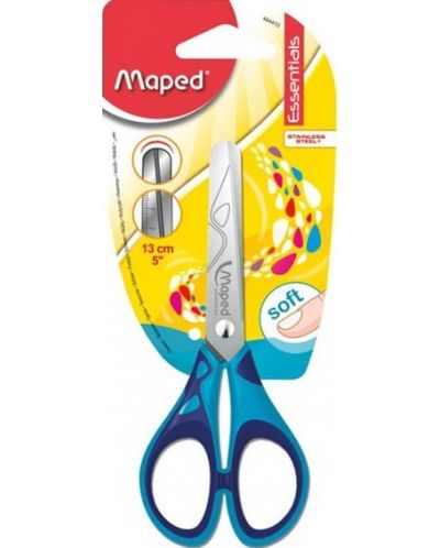 Детска ножица Maped Essentials - Kids, синя, 13 cm - 1