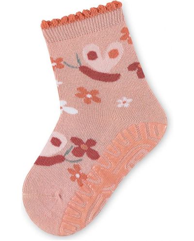 Детски чорапи със силикон Sterntaler - С пеперудки, 25/26 размер, 3-4 години - 1
