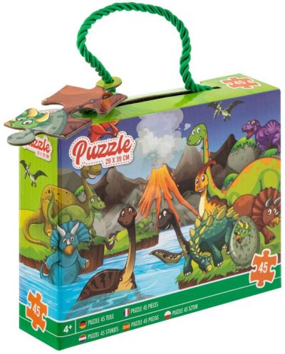 Детски пъзел Grafix от 45 части - Динозаври - 1