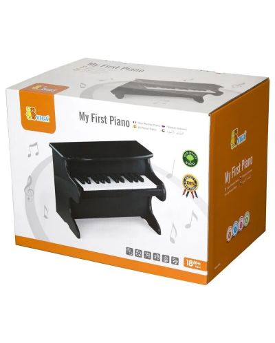 Детско дървено пиано Viga  - С 25 клавиша, черно - 2
