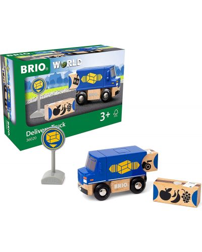 Детски комплект Brio World - Камионче за доставки - 6