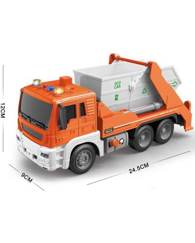 Детски камион Raya Toys - Truck Car, Сметовоз със звуки светлини, 1:16 - 3