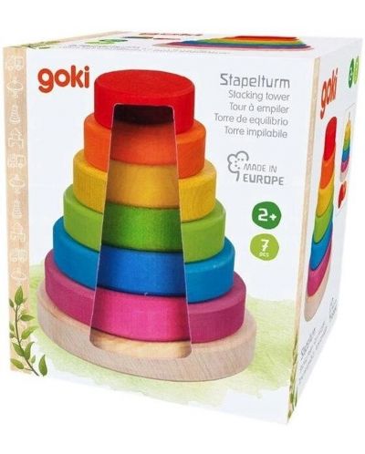 Детска игра за нанизване Goki - Кула - 1