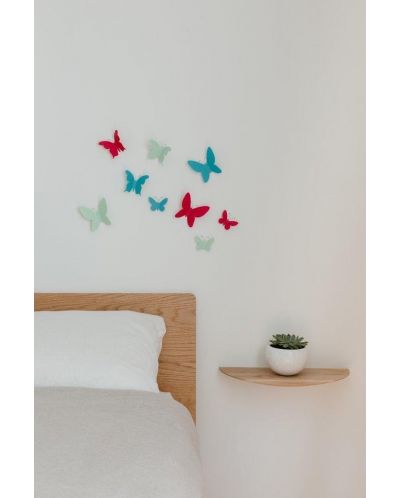 Декорация за стена Umbra - Mariposa, 9 броя пеперуди, многоцветна - 5
