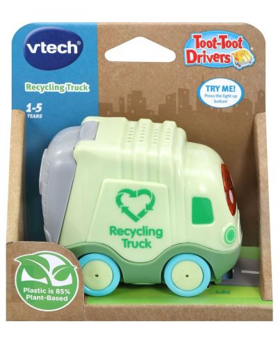Детска играчка Vtech - Мини количка, камион за рециклиране - 1