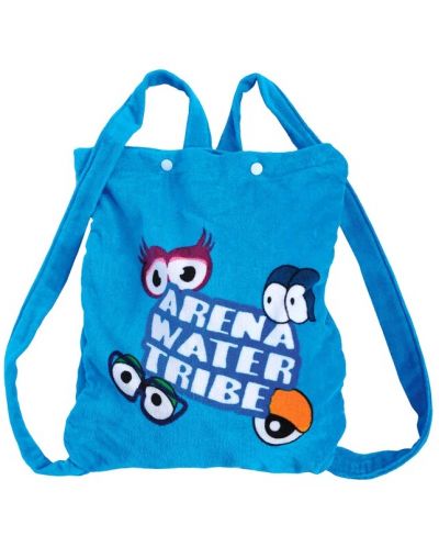 Детска кърпа за плаж и чанта Arena - AWT Backpack Towel, синя - 1