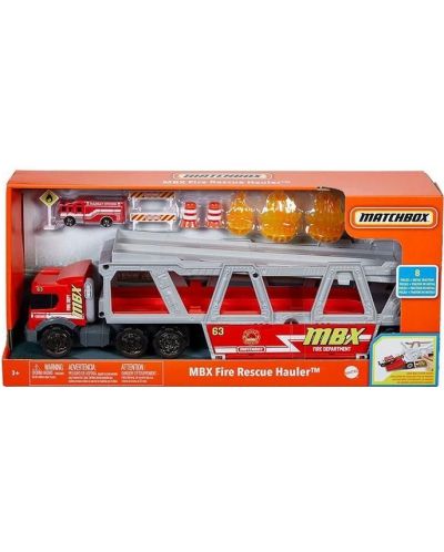 Детска играчка Matchbox - Камион автовоз Fire Rescue Hauler - 1