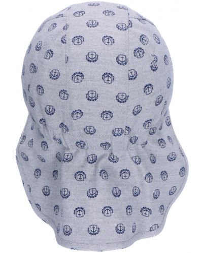 Детска лятна шапка с платка с UV 50+ защита Sterntaler - С котвички, 47 cm, 9-12 месеца, сива - 2
