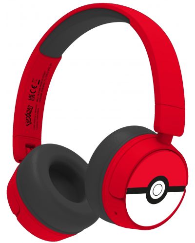 Детски слушалки OTL Technologies - Pokemon Pokeball, червени - 1