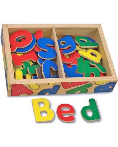 Детска играчка Melissa and Doug - Магнитни дървени букви - 2