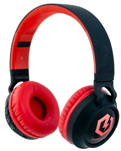 Детски слушалки PowerLocus - Buddy, безжични, черни/червени - 1