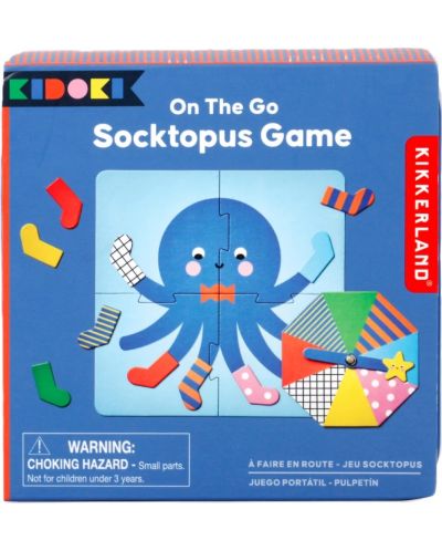 Детска игра Kikkerland - Рулетка октопод с чорапчета - 1