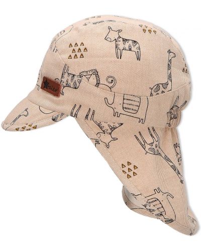 Детска лятна шапка с UV 50+ защита Sterntaler - С животни, 49 cm, 12-18 месеца, бежова - 2