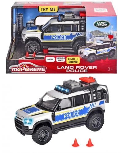 Детска играчка Majorette - Полицейски джип Land Rover - 1